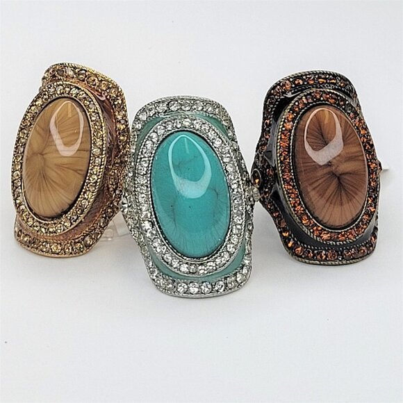 VINTAGE Fashion Oval Ring - Picture 5 of 14